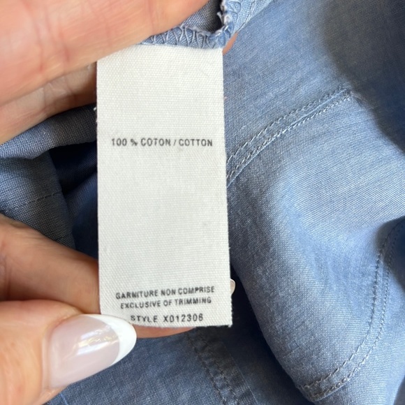 100% Cotton Blue button down - Sz XS - Picture 9 of 10